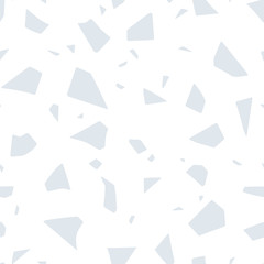 Abstract seamless pattern, Terrazzo flooring effect. Vector paper cut handcrafted pastel texture.