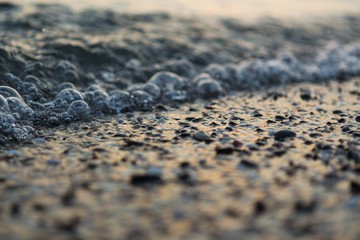 Wave of the Sea on a Beach