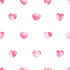 Watercolor heart pattern