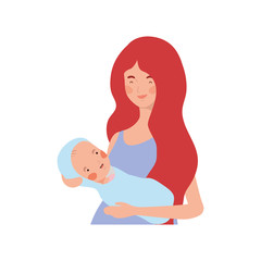Obraz premium woman with a newborn baby in her arms