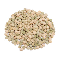 Peas seeds close up isolated on white background