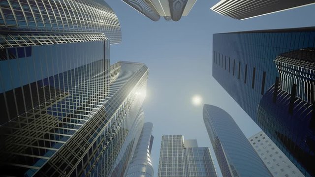Skyscrapers, Business Buildings, Business Center (flat version)