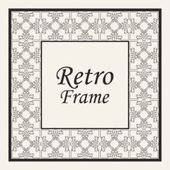 Obraz premium Decorative frame and border in rectangle proportions. Retro vintage ornamental modern art deco luxury element for design.