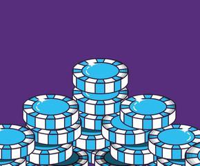 casino games chips isolated icons