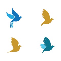Dove logo template vector icon illustration