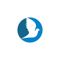 Dove logo template vector icon illustration