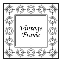 Decorative frame and border in rectangle proportions. Retro vintage ornamental modern art deco luxury element for design.