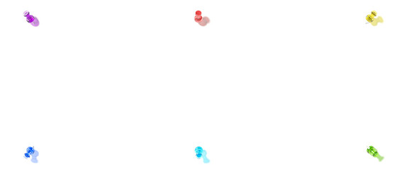 ピン留めされた用紙のイラストCG