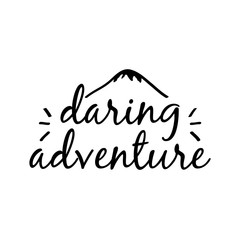 Fototapeta premium travel adventure calligraphy messsage font