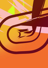 Abstract colorful geometric background, large poster.