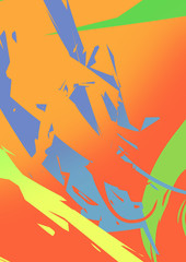 Abstract colorful geometric background, large poster.