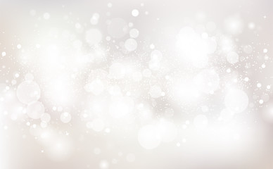 White Bokeh background, shooting stars shimmer sparkle light shiny vector © Hatcha