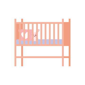 recommend clip art: baby crib or infant bed isolated icon