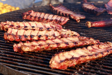Ribs on the grill