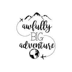 travel adventure calligraphy messsage font