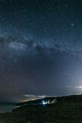  Look at the Milky Way Galaxy that spreads from the Miyako island to the sky