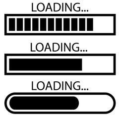 Loading icon, logo isolated on white background