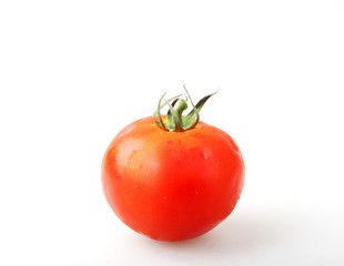 Close-Up Of Red Tomatoes On White Background