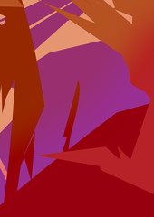 Abstract colorful geometric background, large poster.