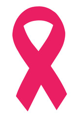 Pink ribbon symbol icon 