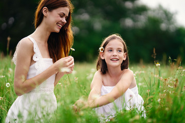 mother and daughter in the park