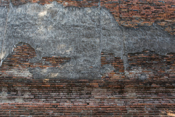 brick wall of temple for background