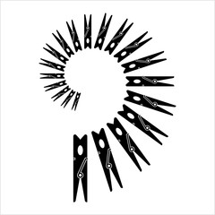 Clothes Peg, Clothespin Icon Design