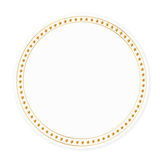white round sticker with space for text