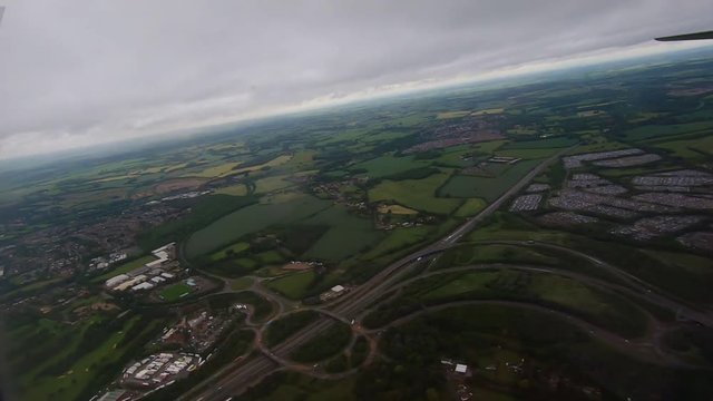 Airplane Take Off From Stansted Airport.