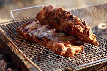 Ribs on the grill