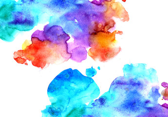Obraz na płótnie Canvas Abstract colorful watercolor background for graphic design