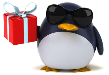 Fun penguin - 3D Illustration
