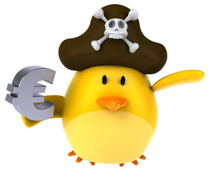 Yellow bird - 3D Illustration