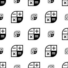 Calculator Icon Seamless Pattern, Calculator Keypad Sign