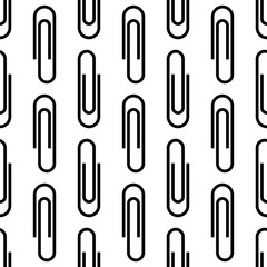 Paper Clip Icon Seamless Pattern