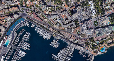 City of Monaco at noon from a height of 3 d