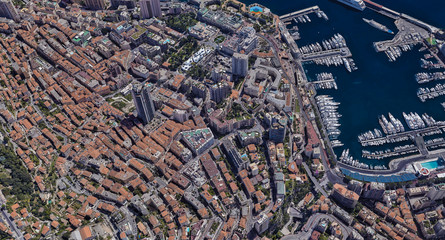 City of Monaco at noon from a height of 3 d