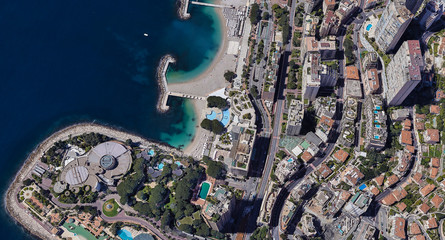 City of Monaco at noon from a height of 3 d