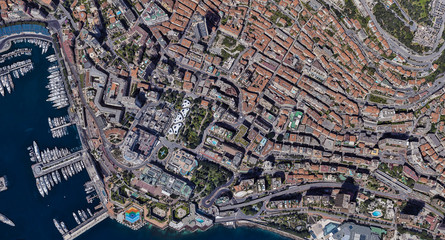 Fototapeta premium City of Monaco at noon from a height of 3 d
