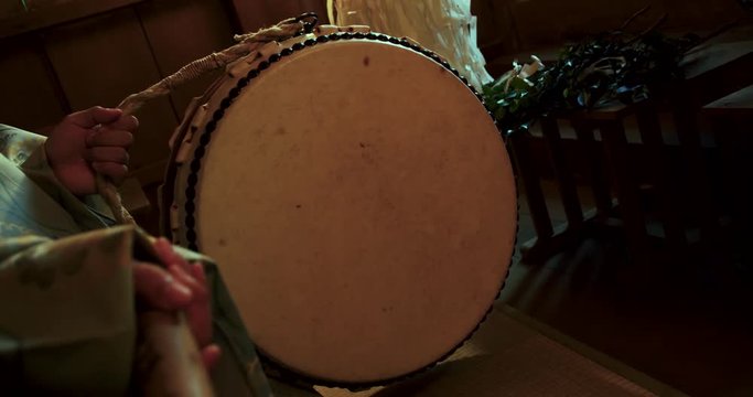 【4k】神社の太鼓、儀式