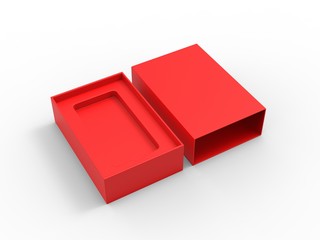 Fototapeta premium Blank mobile box packaging for branding and mock up. 3d render illustration.