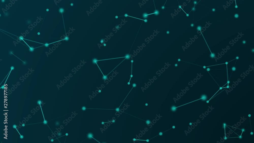 Poster Abstract Technology network connects and atoms science concept background futuristic animation background