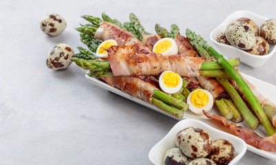 Asparagus with bacon.