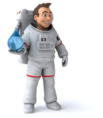 Fun astronaut - 3D Illustration