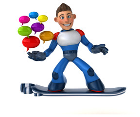 Super modern superhero - 3D Illustration