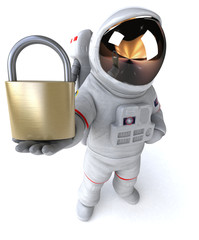 Fun astronaut - 3D Illustration