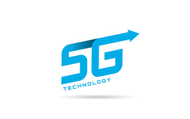 Obraz premium 5G internet network vector logo, icon symbol