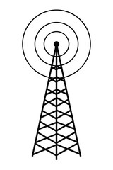 Fototapeta na wymiar wireless internet radio connection cartoon