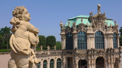 Fototapeta na wymiar Architectural details of the Dresden Zwinger