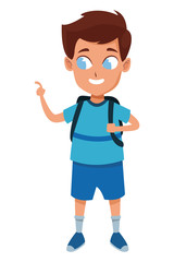 adorable cute young boy cartoon